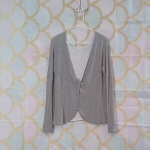Sea Of Pearls Ladies Reversible Sweater Size Medium Gray and White. NWT $98 Sug